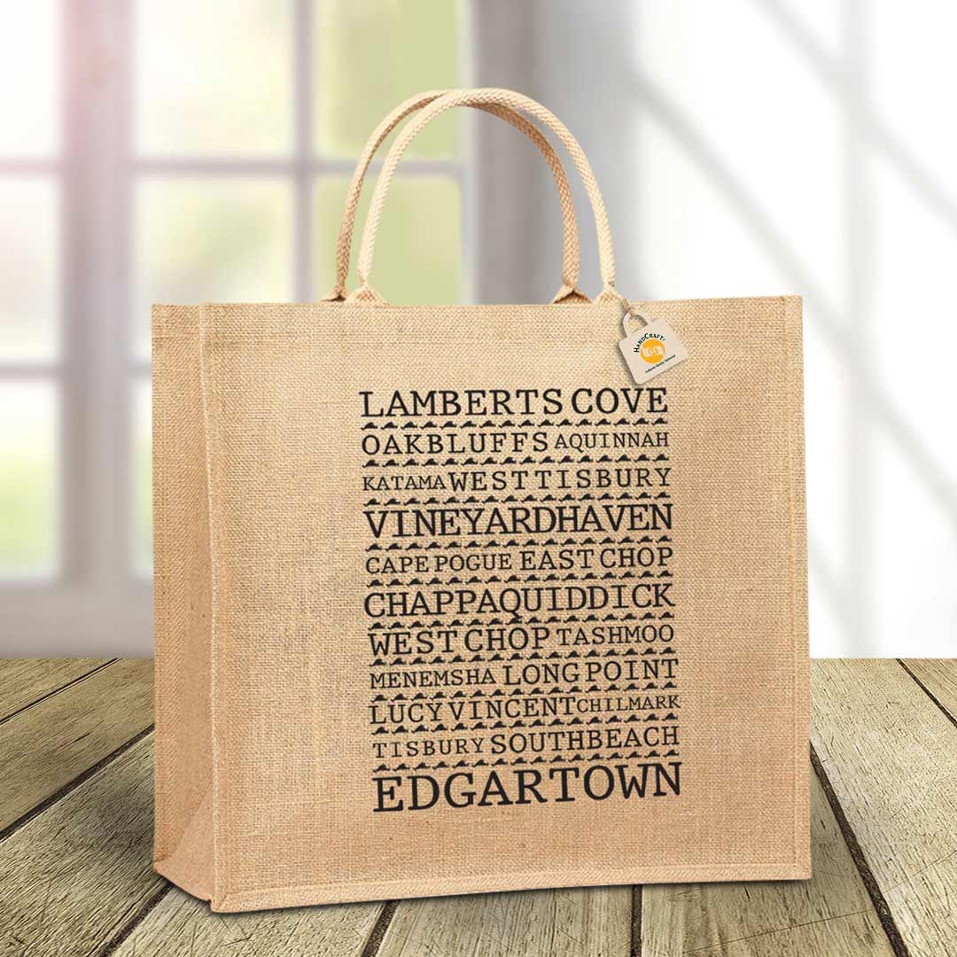 Large jute carry bag sized for carrying campaign items