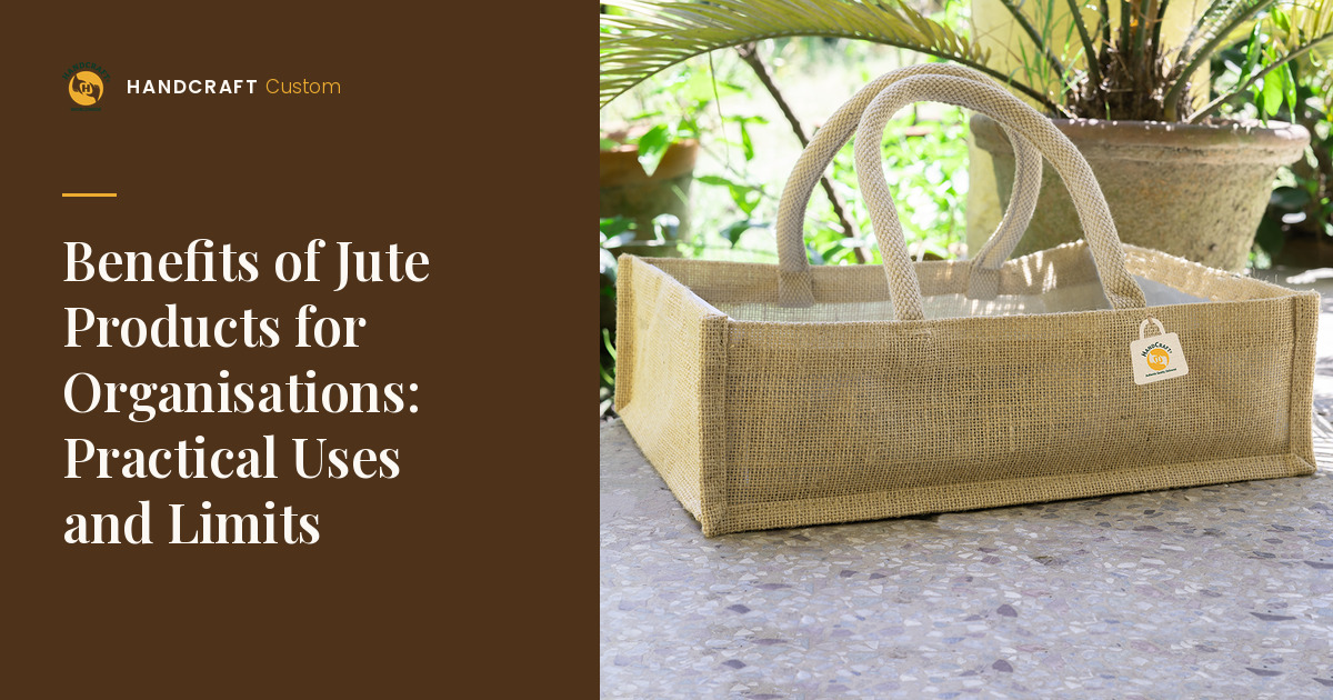 Jute Tray Bag by HANDCRAFT, jute product for organisational use