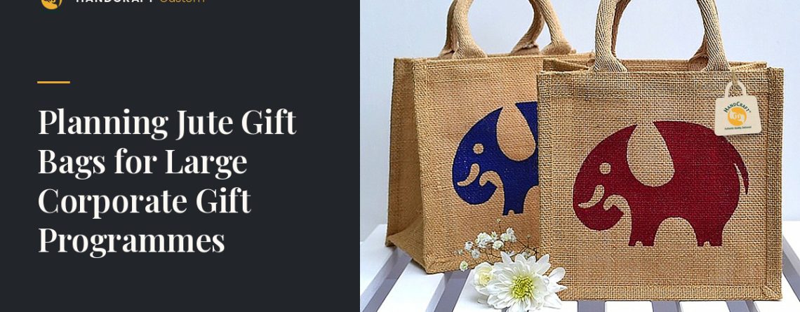 Jute Bag For Return Gifts by HANDCRAFT, for a large corporate gift programme