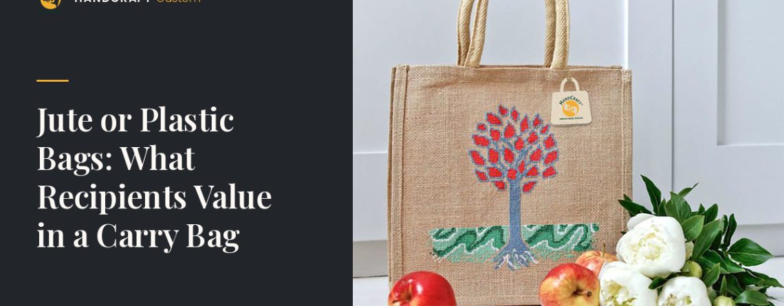 Jute Shopping Bag by HANDCRAFT, reusable carry bag recipients value