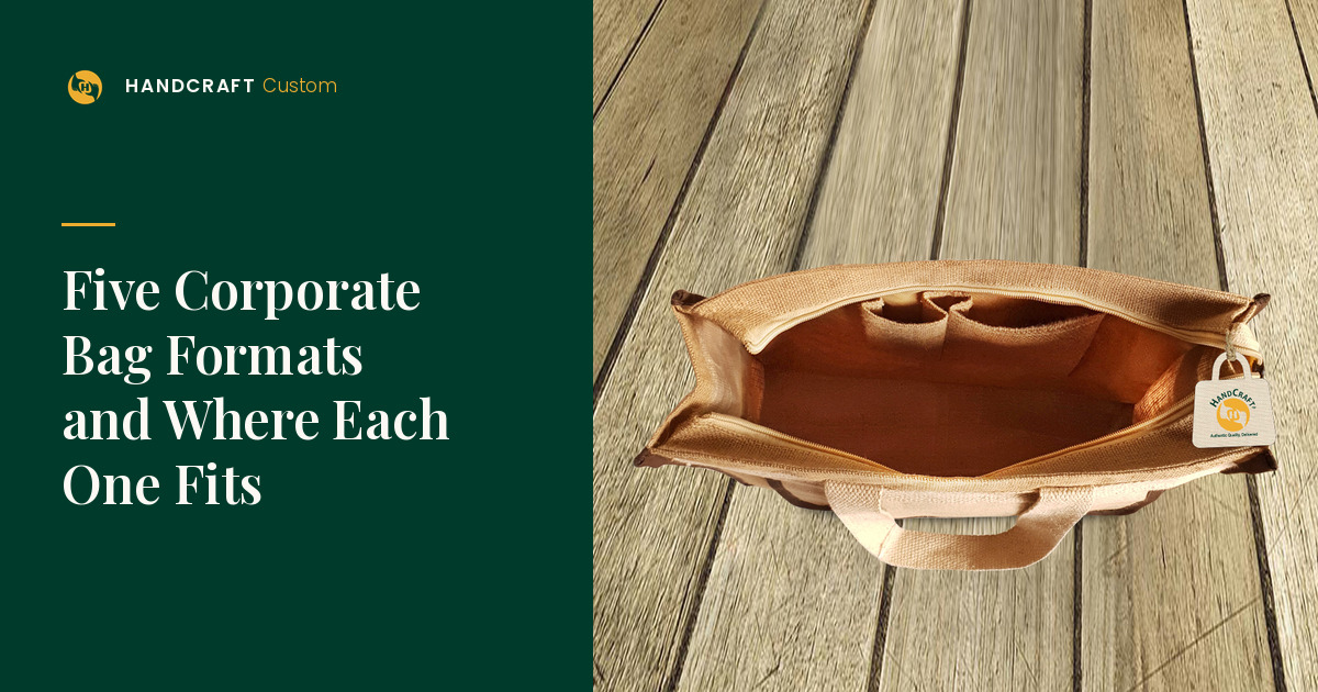 Jute Conference Bag by HANDCRAFT, corporate bag format
