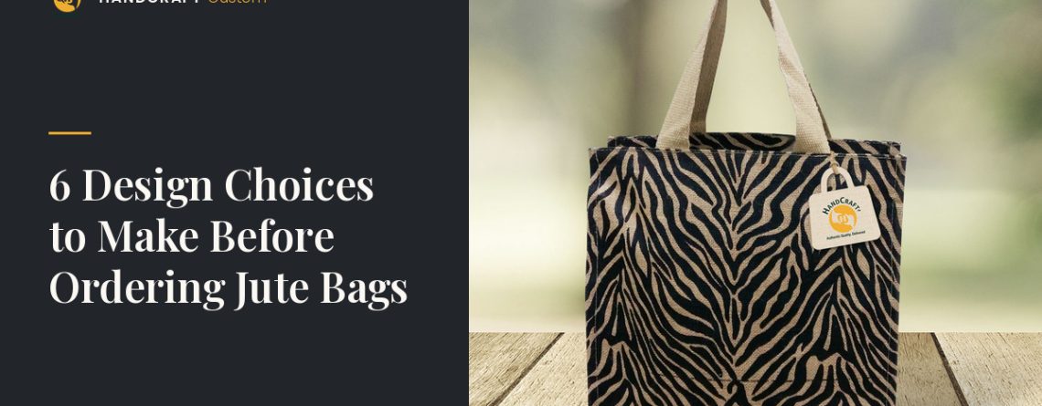 Designer Jute Bag by HANDCRAFT, design choice before ordering