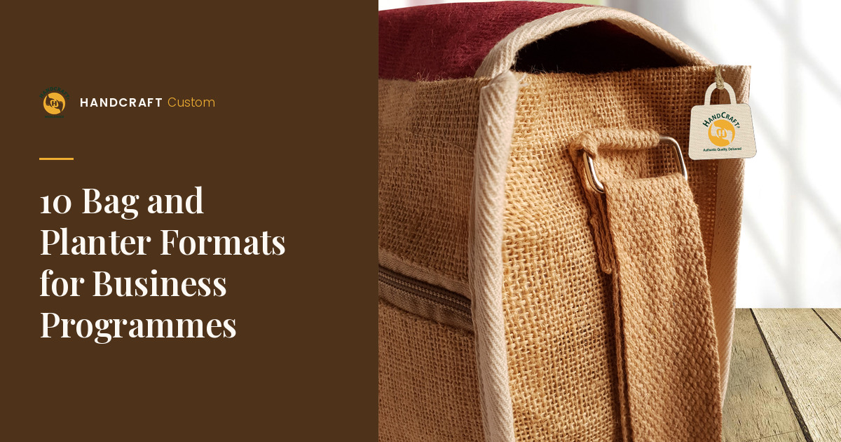 Side view of a natural jute sling bag with cream trim, a maroon interior, a zip pocket and a strap fitted through a metal loop.