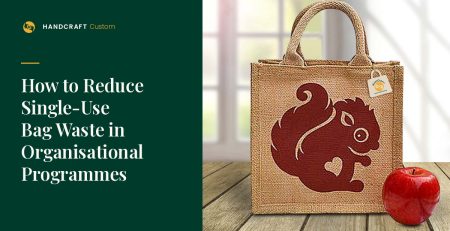 Jute Lunch Bag by HANDCRAFT, reusable bag for reducing single-use waste