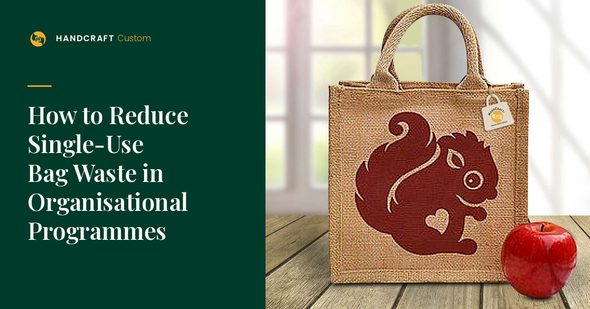 Jute Lunch Bag by HANDCRAFT, reusable bag for reducing single-use waste
