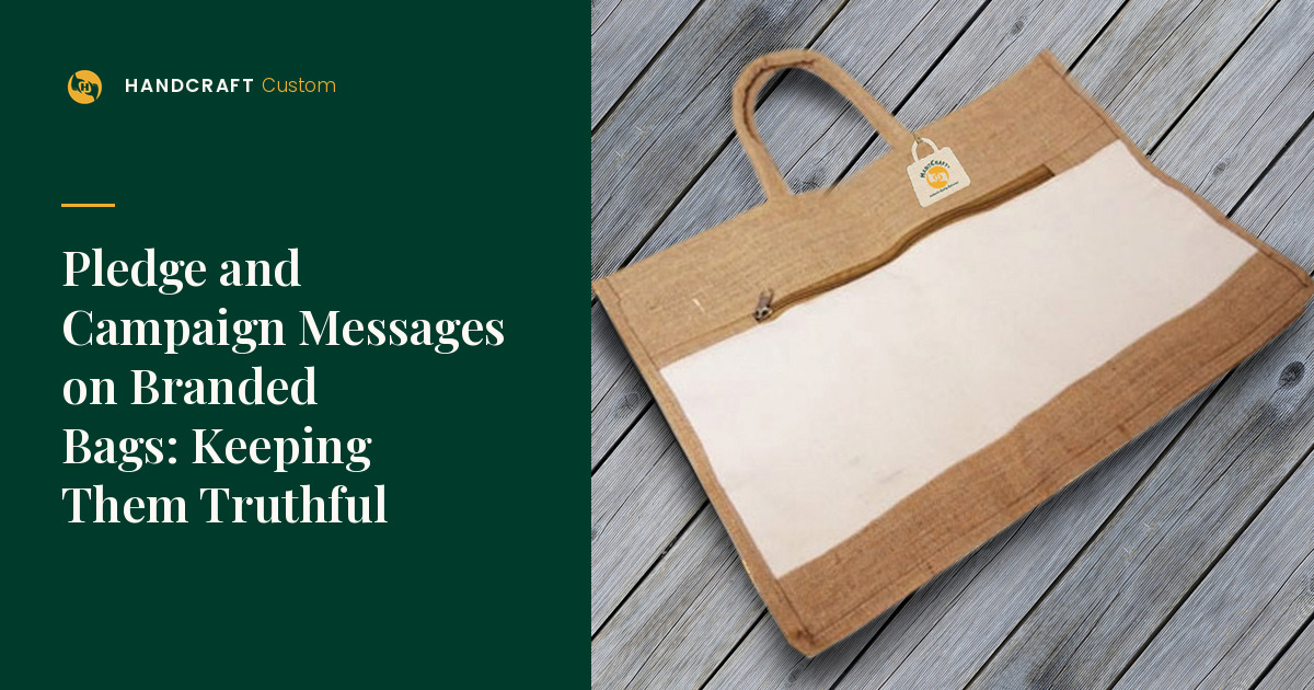 Custom Jute Bag by HANDCRAFT, carrying a campaign message